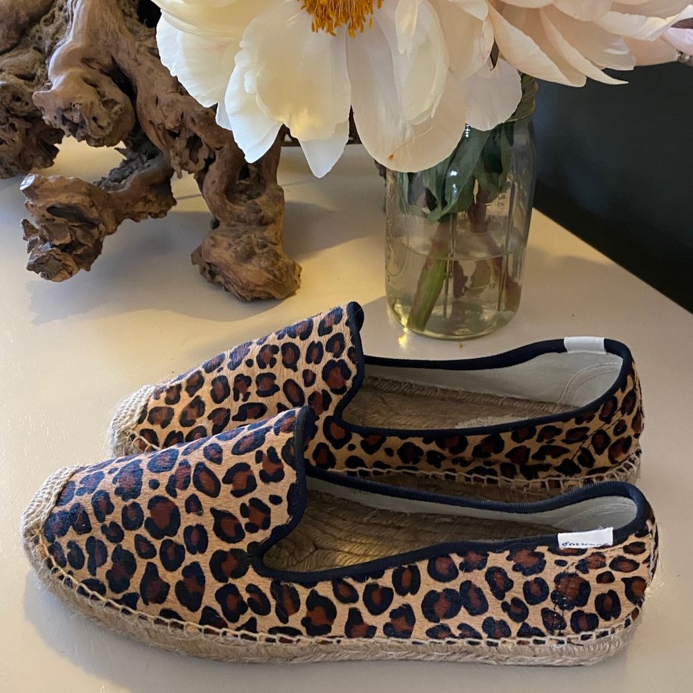 Soludos Espadrille Leopard/Cheeta Print Pony Hair I Size 9.5